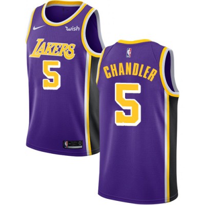 Nike Los Angeles Lakers #5 Tyson Chandler Purple NBA Swingman Statement Edition Jersey Men's